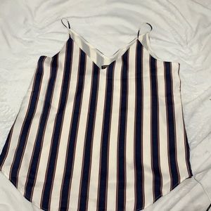 a striped and flowing tank